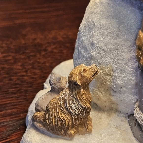 Pat Richter Homestead workshop Snowman love table lamp . - Picture 3 of 16